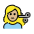Woman Getting Haircut Medium Light Skin Tone Emoji from OpenMoji Set