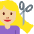 Woman Getting Haircut Medium Light Skin Tone Emoji from Twemoji Set