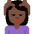 Woman Getting Massage Dark Skin Tone Emoji from Twemoji Set