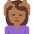 Woman Getting Massage Medium Dark Skin Tone Emoji from Twemoji Set