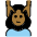 Woman Getting Massage Medium Dark Skin Tone Emoji from OpenMoji Set
