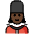Woman Guard Dark Skin Tone Emoji from OpenMoji Set