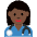 Woman Health Worker Dark Skin Tone Emoji from Twemoji Set