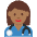 Woman Health Worker Medium Dark Skin Tone Emoji from Twemoji Set