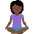 Woman In Lotus Position Dark Skin Tone Emoji from Twemoji Set