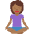Woman In Lotus Position Medium Dark Skin Tone Emoji from Twemoji Set