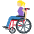 Woman In Manual Wheelchair Medium Light Skin Tone Emoji from Twemoji Set