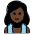 Woman In Steamy Room Dark Skin Tone Emoji from OpenMoji Set