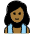 Woman In Steamy Room Medium Dark Skin Tone Emoji from OpenMoji Set