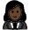 Woman In Tuxedo Dark Skin Tone Emoji from OpenMoji Set