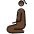 Woman Kneeling Dark Skin Tone Emoji from OpenMoji Set