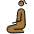 Woman Kneeling Medium Dark Skin Tone Emoji from OpenMoji Set