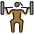 Woman Lifting Weights Medium Dark Skin Tone Emoji from OpenMoji Set
