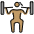 Woman Lifting Weights Medium Skin Tone Emoji from OpenMoji Set