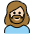 Woman Light Skin Tone Beard Emoji from OpenMoji Set