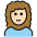 Woman Light Skin Tone Curly Hair Emoji from OpenMoji Set
