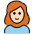 Woman Light Skin Tone Red Hair Emoji from OpenMoji Set