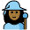 Woman Mage Medium Dark Skin Tone Emoji from OpenMoji Set