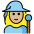 Woman Mage Medium Light Skin Tone Emoji from OpenMoji Set