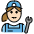 Woman Mechanic Light Skin Tone Emoji from OpenMoji Set