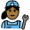 Woman Mechanic Medium Dark Skin Tone Emoji from OpenMoji Set