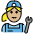 Woman Mechanic Medium Light Skin Tone Emoji from OpenMoji Set