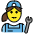 Woman Mechanic Emoji from OpenMoji Set