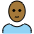 Woman Medium Dark Skin Tone Bald Emoji from OpenMoji Set