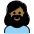 Woman Medium Dark Skin Tone Beard Emoji from OpenMoji Set