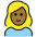 Woman Medium Dark Skin Tone Blond Hair Emoji from OpenMoji Set