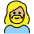 Woman Medium Light Skin Tone Beard Emoji from OpenMoji Set