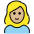 Woman Medium Light Skin Tone Blond Hair Emoji from OpenMoji Set