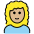 Woman Medium Light Skin Tone Curly Hair Emoji from OpenMoji Set