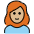 Woman Medium Light Skin Tone Red Hair Emoji from OpenMoji Set