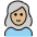 Woman Medium Light Skin Tone White Hair Emoji from OpenMoji Set