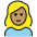 Woman Medium Skin Tone Blond Hair Emoji from OpenMoji Set