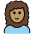 Woman Medium Skin Tone Curly Hair Emoji from OpenMoji Set