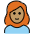 Woman Medium Skin Tone Red Hair Emoji from OpenMoji Set