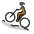 Woman Mountain Biking Medium Dark Skin Tone Emoji from OpenMoji Set