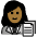 Woman Office Worker Medium Dark Skin Tone Emoji from OpenMoji Set