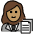 Woman Office Worker Medium Skin Tone Emoji from OpenMoji Set