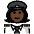 Woman Pilot Dark Skin Tone Emoji from OpenMoji Set