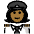 Woman Pilot Medium Dark Skin Tone Emoji from OpenMoji Set