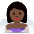 Woman In Steamy Room Dark Skin Tone Emoji from Twemoji Set