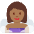 Woman In Steamy Room Medium Dark Skin Tone Emoji from Twemoji Set
