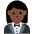 Woman In Tuxedo Dark Skin Tone Emoji from Twemoji Set