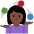 Woman Juggling Dark Skin Tone Emoji from Twemoji Set