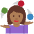 Woman Juggling Medium Dark Skin Tone Emoji from Twemoji Set