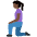 Woman Kneeling Dark Skin Tone Emoji from Twemoji Set