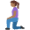 Woman Kneeling Medium Dark Skin Tone Emoji from Twemoji Set